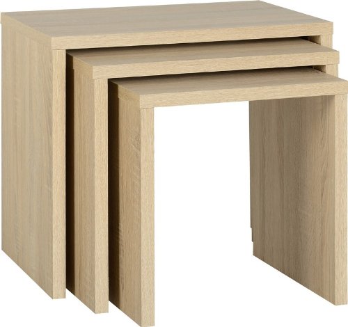 Oak nest of table modern design cambourne by Seconique