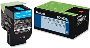 Lexmark 80C1XC0 Cyan Extra High Yield Return Program Toner