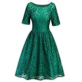 iHENGH Neujahrs Karnevalsaktion Damen Frühling Sommer Rock Bequem Lässig Mode Kleider Frauen Röcke Vintage Lace Formal Hochzeit Cocktail Abend Party Damen Swing Dress