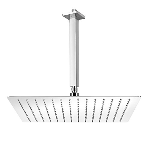 Zelsius – Moderne Edelstahl Regendusche, Duschkopf mit Anti-Kalk Düsen, verschiedene Formen und Größen (Modell: Ceduna (quadratisch), 50 cm) - 4