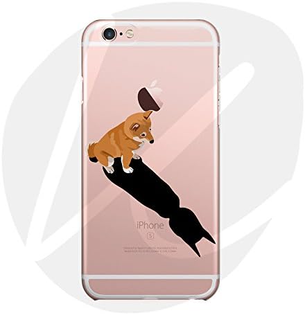 (Sleeping bear) iPhone 7 Plus Case Cover,Lovely Pet Cute Animal Cartoon Little Dog (I am a Super Hero) phone Case Cover,Slim,Shock-Absorption Bumper,Anti-Scratch TPU Soft Case Cover, with Lanyard---Shiba INU