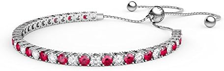 Eternity Ruby Platinum plated Silver Fiji Friendship Tennis Bracelet