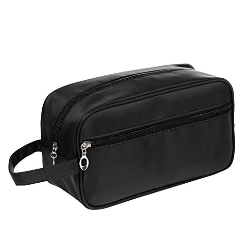 Preisvergleich Produktbild Unisex Männer Frauen Tragbare Wasserdichten Große Kapazität Travel Tasche Waschen Rasieren Tasche Make-up Kulturbeutel Dunkel Schwarz