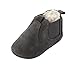 Produktbild URSING Baby Kleinkind Jungen Mädchen Plüsch Weich Sohle einzig alleinig Rutschfest Warm Samt Schnee Stiefel Unisex Kinder Super cool Sneaker Solide Farbe Krippenschuhe (0 ~ 6 Monate, Dunkelgrau)