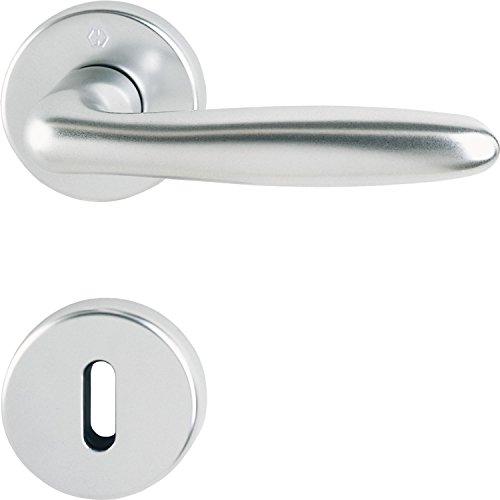 Preisvergleich Produktbild HOPPE Drückergarnitur Verona mit Rosetten BB Buntbart, silber eloxiert, 2950616