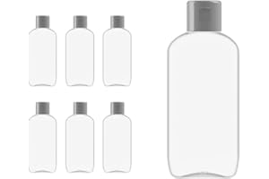 Gepack Pack de 6 botellas de plástico reutilizables de 100 ml ideales para viaje | creadas con material reciclado y energías renovables