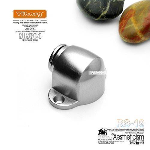 VIBORG SUS304 Edelstahl Guss Boden Halterung montiert Magnetverschluss Türstopper Tür Stopper Türstopper Satin Nickel gebürstet, rs-19 - 3