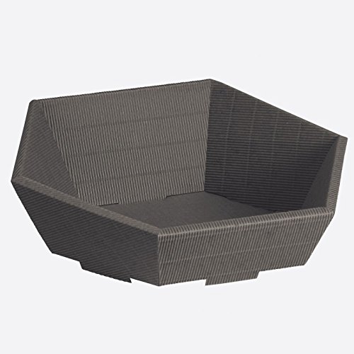 Preisvergleich Produktbild Präsentkorb 6-eckig groß anthrazit