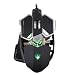 Produktbild KKmoon Gaming-Maus mit 9 Tasten, 4 Farben, USB, Vibrationsfunktion, mit Kabel für professionelle Spieler, optische Maus 800–4000 DPI verstellbar, Luom G10