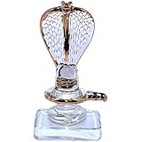 Specila Shivling ! Shiva ling ! Naag Glass Showpiece ! Crystal Showpiece ! Gold Plated 13 cm