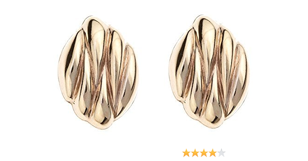 9ct gold coffee bean shaped stud 