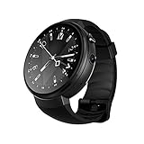 Wilabuda Android Herzfrequenzmessung von intelligenten Uhr 1.39 Zoll Runden Bildschirm 1G Speicher 16G Speicher, schwarz