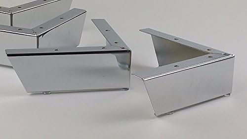 Furniture Chrome Metal Feet Replacement Legs for Sofas, Ottoman box,Chairs, Stools, Beds &amp; Cabinets 60Mm Height