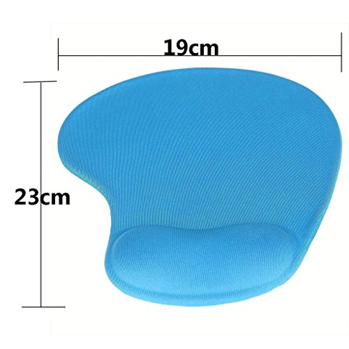 Lifeyz Anti-Rutsch Komfort-Mousepad Gel Mauspad mit Gel-Handgelenkauflage (blau) - 5