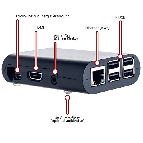 Doppelpack: 2x Electronic Alps Premium Gehäuse SET für Raspberry Pi 3 mit Videokurs und Gummifüßen | auch für Raspberry Pi 2 Modell B - 3