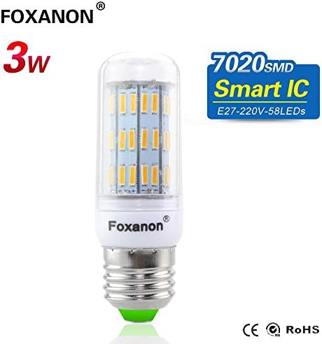 Intelligent IC drive E27-7020-58Leds Smart IC 110V/220V warm white (AA) , 3