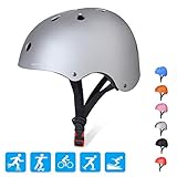 2.DISEÑO: Las 11 ventilaciones en la parte superior del casco de monopatín de mantienen a la cabeza de los niños fresca y cómoda. La cáscara interna ligera es de EPS con la espuma interna transpirable, lo que no solo absorbe el sudor sino que también tiene un mejor efecto de protección.