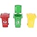 Produktbild FADACAI 3 Stücke Mini Mülltonnen-Set Klein Bunte Mülltonnenspielzeug Mülleimer für Kinder-Gelb,Rot,Grün