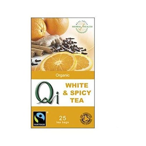 Qi Organic Fair Trade White & Spicy Tea 40g 25 Tea bags