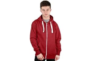 Parsa Fashions Mens Classic Plain Zip Hoodie Zipper Adult Top