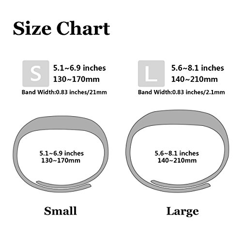 Kutop für Fitbit Charge 2 Armband weiches Silikon sports Ersetzerband Silikagel Fitness verstellbares Uhrenarmband für Fitbit Charge 2 - 7