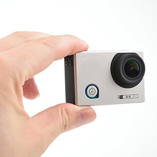 EPTEK@16GB TF Card+ HD 4K Wifi Waterproof Outdoor Sports Action Camera Wide Angle 170 Degrees Extreme Sports Nightshot Action camera F80 remote Ultra HD 4K WiFi 1080P 2.0 LCD Sport Camera（Sliver）