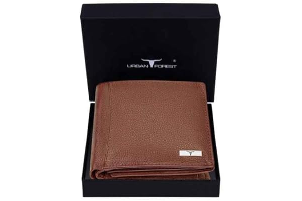 Urban Forest Oliver Redwood Light Brown Leather Wallet for Men, 6 Card Slot