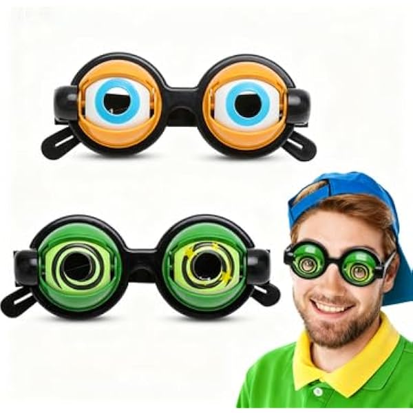 Occhiali Divertenti A Forma Di Occhi Buffi Per Halloween – Accessorio Gag In PP, Pieghevole Per Feste In Maschera, Carnevale E Compleanni