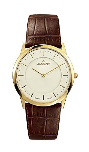 Dugena Herren-Armbanduhr Design Analog Quarz Leder 4460346