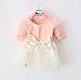 Zhuannian Baby Girls Long Sleeve Spot Bowknot Organza Dress (3-6 months, Pink)