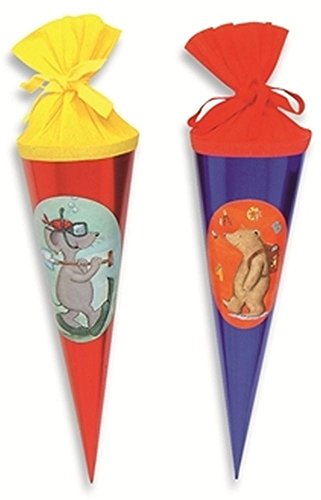 Preisvergleich Produktbild 40 cm Schultüte Bär Maus 1 Stück