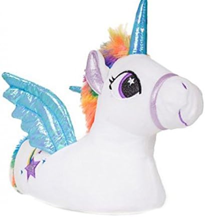 Bubble And Bling Fashion Girls Multicolour Unicorn With Wings Slippers (10-11)
