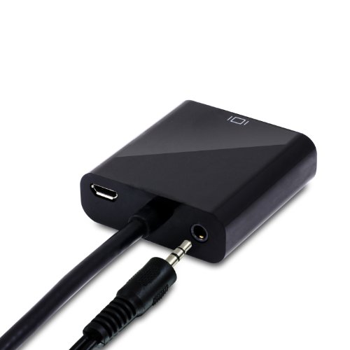 Full HD HDMI auf VGA Adapter inkl. Audio-Übertragung (Line out) | Konverterkabel | bis zu 1080p / HDTV Unterstützung | digital zu analog | in schwarz - 6