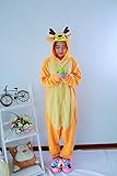Honeystore Jumpsuit Sika-Hirsch Fasching Halloween Kostüm Sleepsuit Cosplay Pyjama Schlafanzug Erwachsene Unisex Tier Onesize M - 