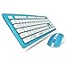 Produktbild Kabellose Tastatur und Maus Kombination 104-Taste Chiclet Tastatur, Tragbare Mobile Silent Optische Maus, 2,4 Ghz Keine Lücke Verbindung, Geeignet Für PC, Desktop