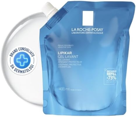 La Roche Posay Lipikar, Doccia Gel Protettivo e Lenitivo per il corpo, Per Pelli Secche e Sensibili, Pelle Nutrita e Idratata Subito Dopo la Doccia, Eco-Refill 400 ml