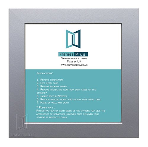 SILVER WOODEN EFFECT PICTURE PHOTO SQUARE FRAMES SIZE: 7"x7", PORTRAIT OR LANDSCAPE READYMADE
