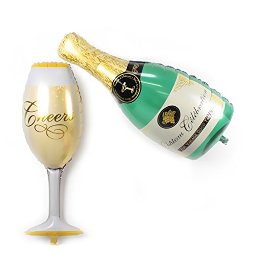 Flaschenform Hochzeit Geburtstagsparty Helium Folienballons Champagner - 6