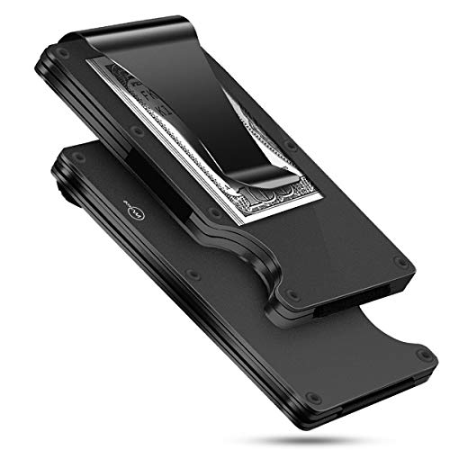 MUCO Porte-Cartes de crédit avec Protection RFID légère en métal pour Homme et Femme...