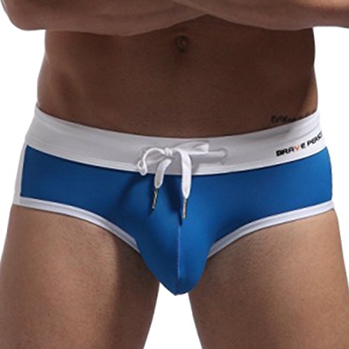Panegy Slips de Bain Hommes Sexy Bikini Cache-Sexe Élastique Confortable Cordon de Serrage Natation Couleurs Différents Taille S-L