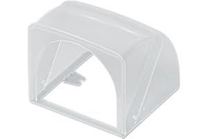 FACULX Copertura protettiva elettrica antipioggia per presa esterna, scatola impermeabile per presa esterna, mantiene al sicuro e all'asciutto in qualsiasi condizione atmosferica (trasparente)