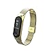 Produktbild Momola für Xiaomi Mi Band 3 Uhr Metall-Armband,Geschäft Wasserdicht Milanese Magnetic Loop Wrist Strap Mit Metallgehäuse 253mm (Gold)