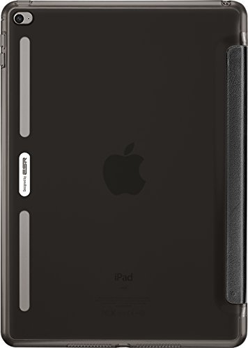 iPad Air 2 Hülle, ESR® Auto Schlaf/Aufwachenen Funktion Ledertasche mit Translucent Rücken Abdeckung (Silikon Rahmen + Hart PC Zurück) mit Kühlloch Schutzhülle für iPad Air 2 / iPad 6 (Schwarz) - 9