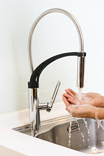 AWA – JUN – Küchenarmatur – Spültischarmatur mit Geschirrbrause – Chrom - 8