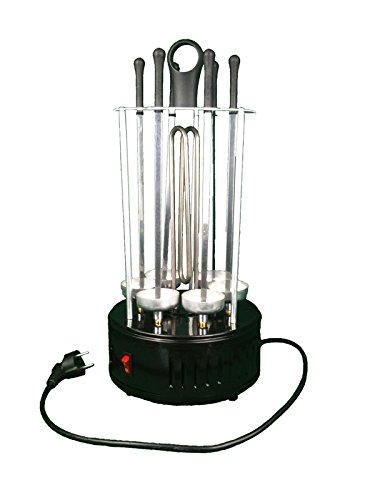 Grill Tischgrill Vertikalgrill Vertikal Elektrogrill Schaschlik Schaschlikgrill Hähnchen Gyros Döner 6 Schaschlikspieße - 2