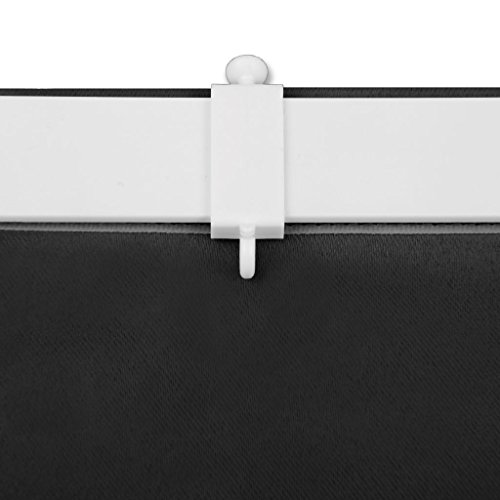 Verdunklungsgardine Moonlight Flächenvorhang inklusive Technik, modernes Wohnaccessoire bietet hervorragenden Blendschutz und ist in vielen verschiedenen Farben erhältlich (schwarz – jetblack/60×245 cm) - 4