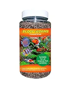 V aquaria - Freeze Dried Bloodworms - for All Tropical Fresh Water Omnivorous, Carnivorous & Marine Fish. (25gms)