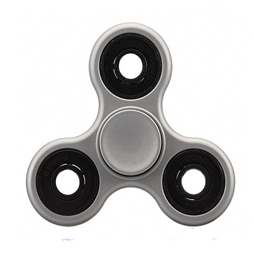 L-FENG-UK Toys Hand Tri Spinner Release Stress for Children and Adults 05# (Silver Black)