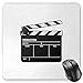 Produktbild BGLKCS Movie Theater Mauspads,Realistic Illustration of a Clapper Board Symbol for Film and Video Industry,Standard Size Rectangle Non-Slip Rubber Mousepad,Black White