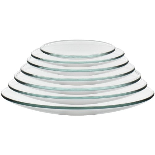 5x Uhrglasschale Ø 100 mm aus Borosilikatglas 3.3 mit verschmolzenem Rand - 2